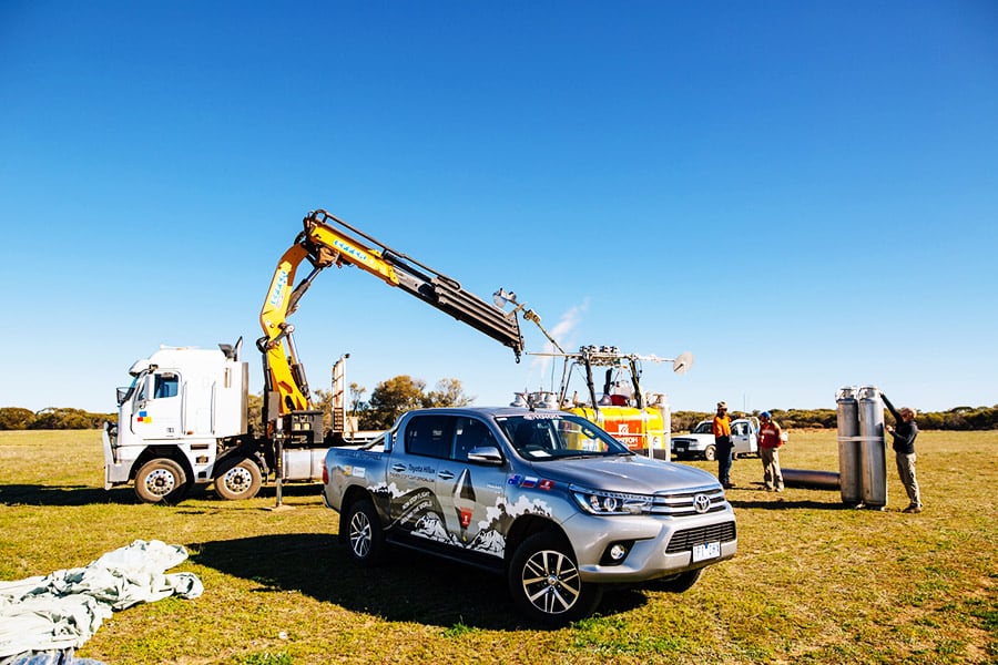 Toyota Hilux Supports Around-the-World Balloon Bid