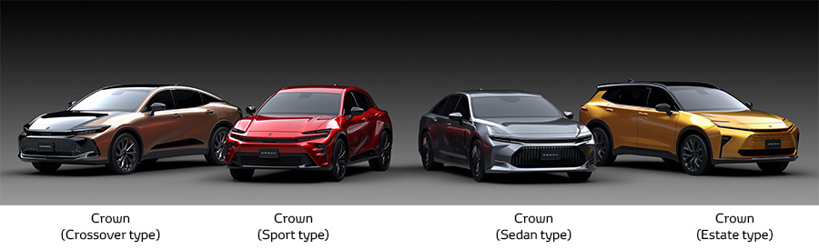 Crown (Crossover type) Crown (Sport type) Crown (Sedan type) Crown (Estate type)