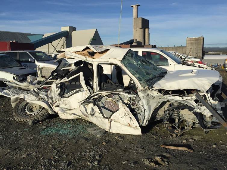 Damaged Hilux