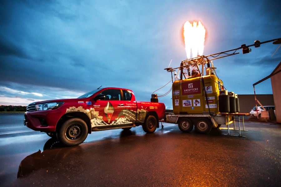 Toyota Hilux Supports Around-the-World Balloon Bid