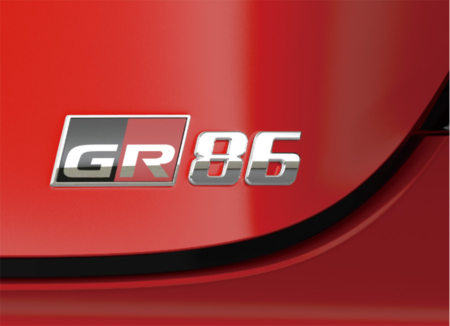 The redesigned GR86 logo