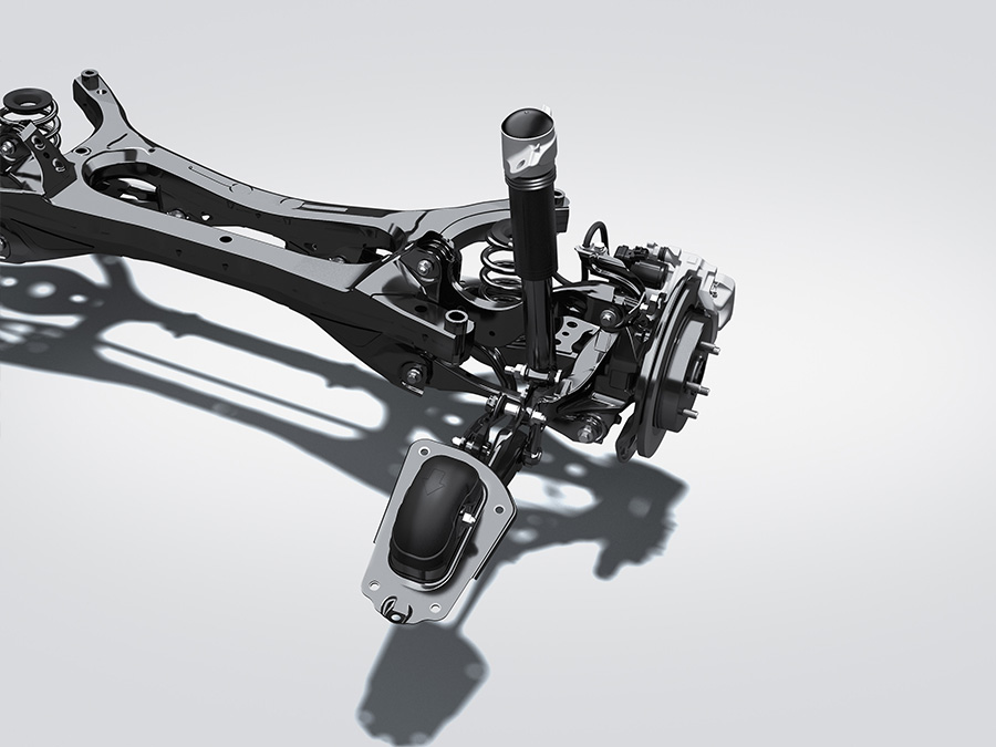 Double wishbone type rear suspension (Prototype)