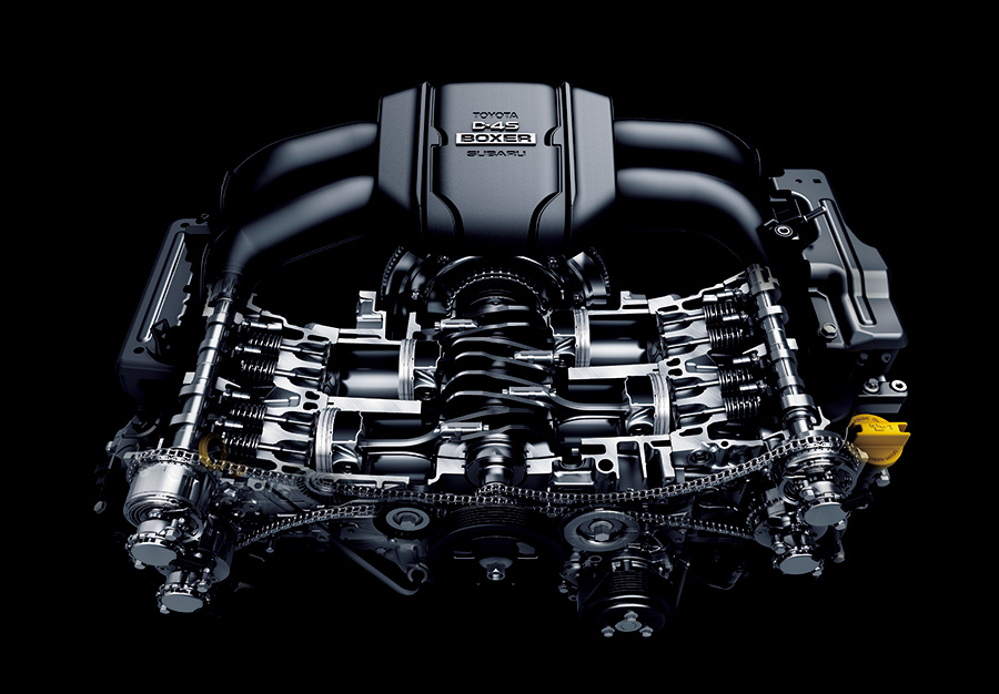 Horizontally opposed four-cylinder, equipped with D-4S