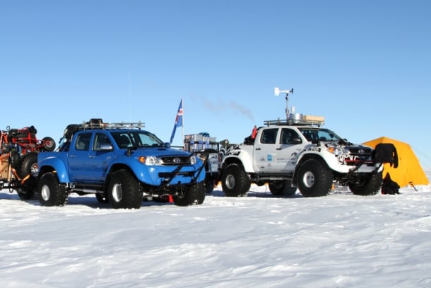 Toyota Hilux conquers Antarctica on jet fuel