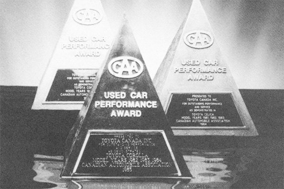 COROLLA WINS "CAA USED CAR PERFORMANCE AWARD"