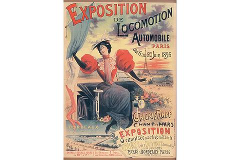 Poster for the Paris Auto Show, the world's first motor show (1895, France)