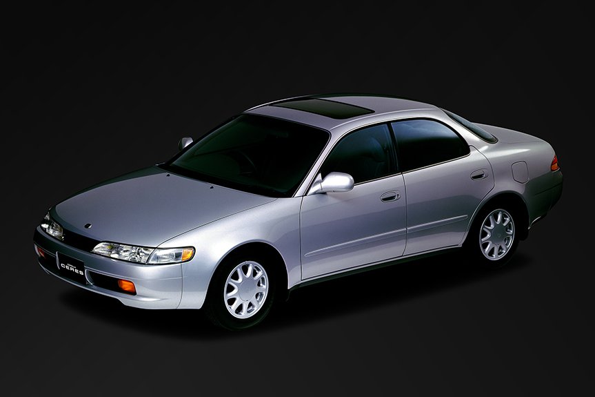 Toyota launched the Corolla Ceres as a stylish four-door hard top for the seventh-generation.