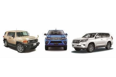 Special specification "Final Edition" (options shown), Hilux Z grade, Land Cruiser Prado TZ-G grade (options shown)