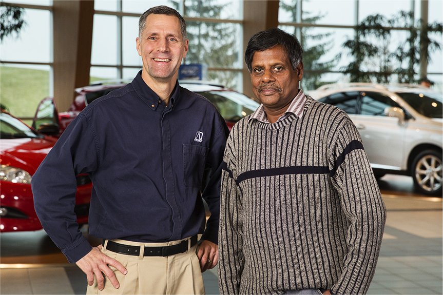 Rajah Sellathurai and TMMC President Brian Krinock