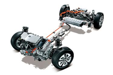 E-Four electronic four wheel drive system