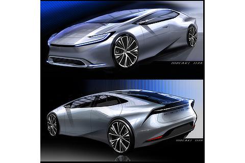 Prius Final Rendering (Front QTR, Rear QTR)