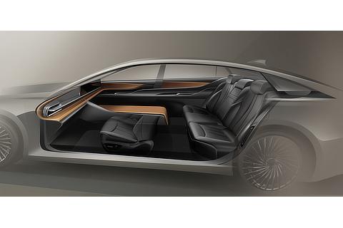 Crown (Sedan type) Interior Space Early Idea Sketch