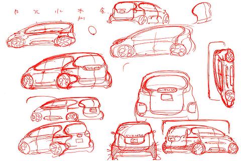 Sienta Early Idea Sketch